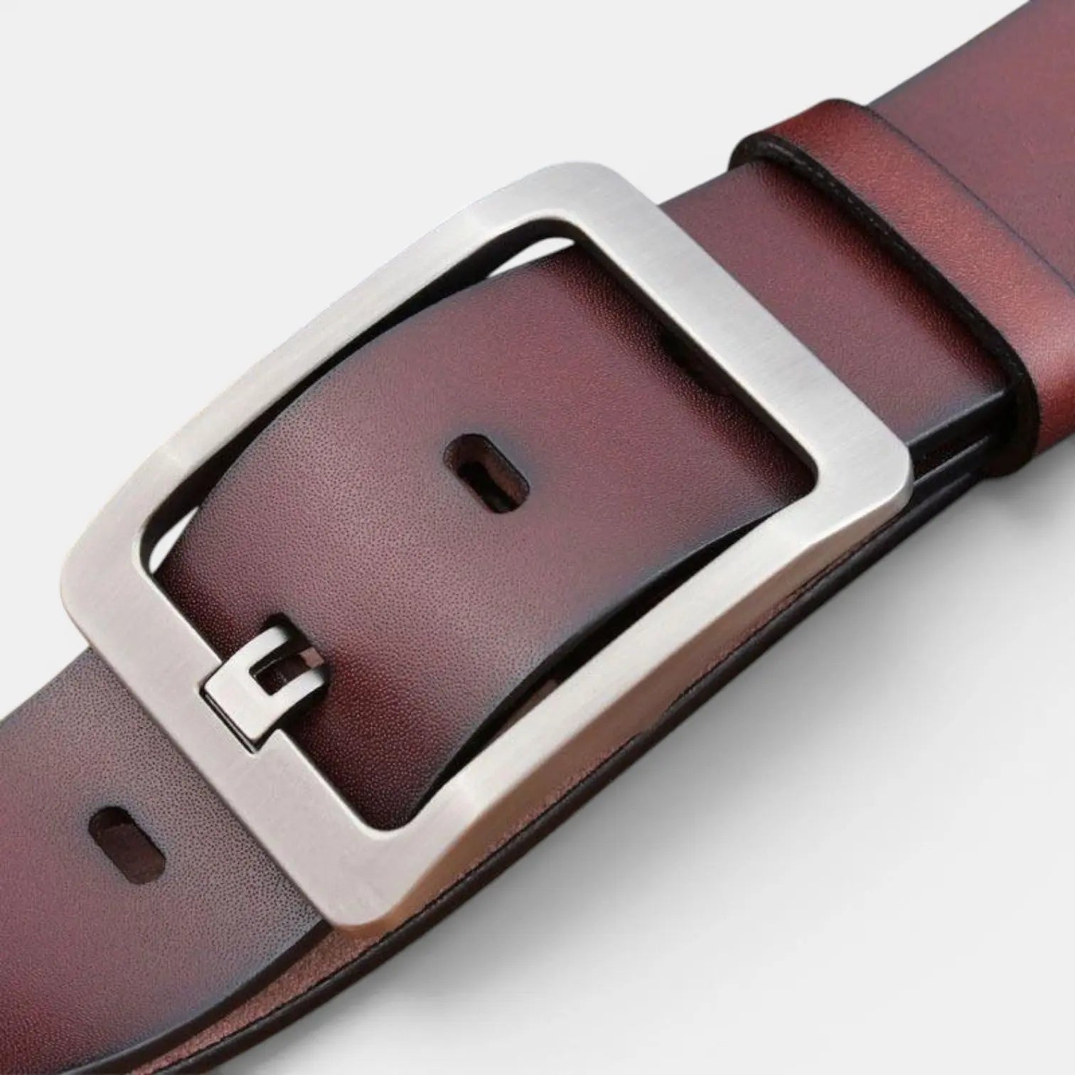 Ceinture en Cuir Lisse Homme Boucle Ardillon Ajourée | Lorjex La Maison de la Ceinture