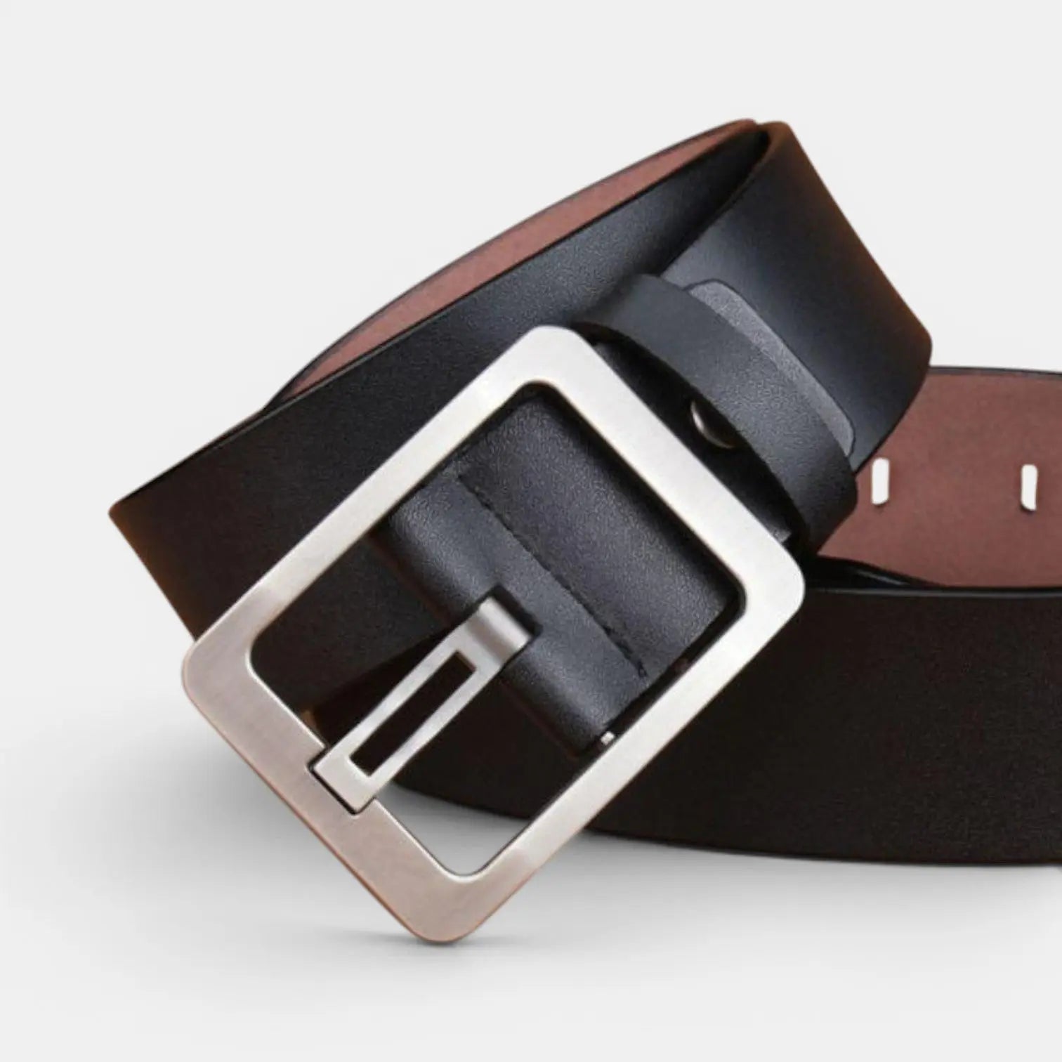 Ceinture en Cuir Lisse Homme Boucle Ardillon Ajourée | Lorjex La Maison de la Ceinture