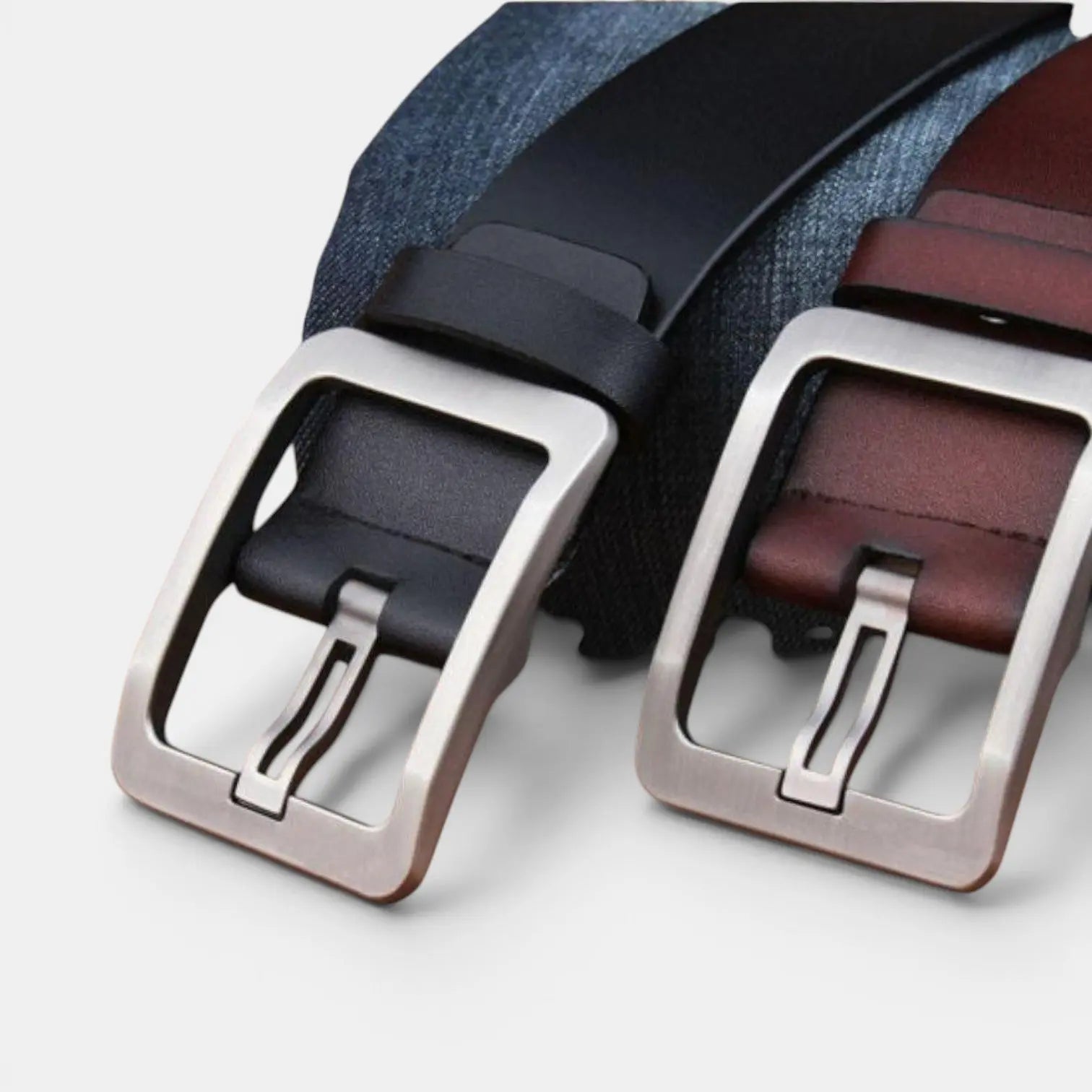Ceinture en Cuir Lisse Homme Boucle Ardillon Ajourée | Lorjex La Maison de la Ceinture