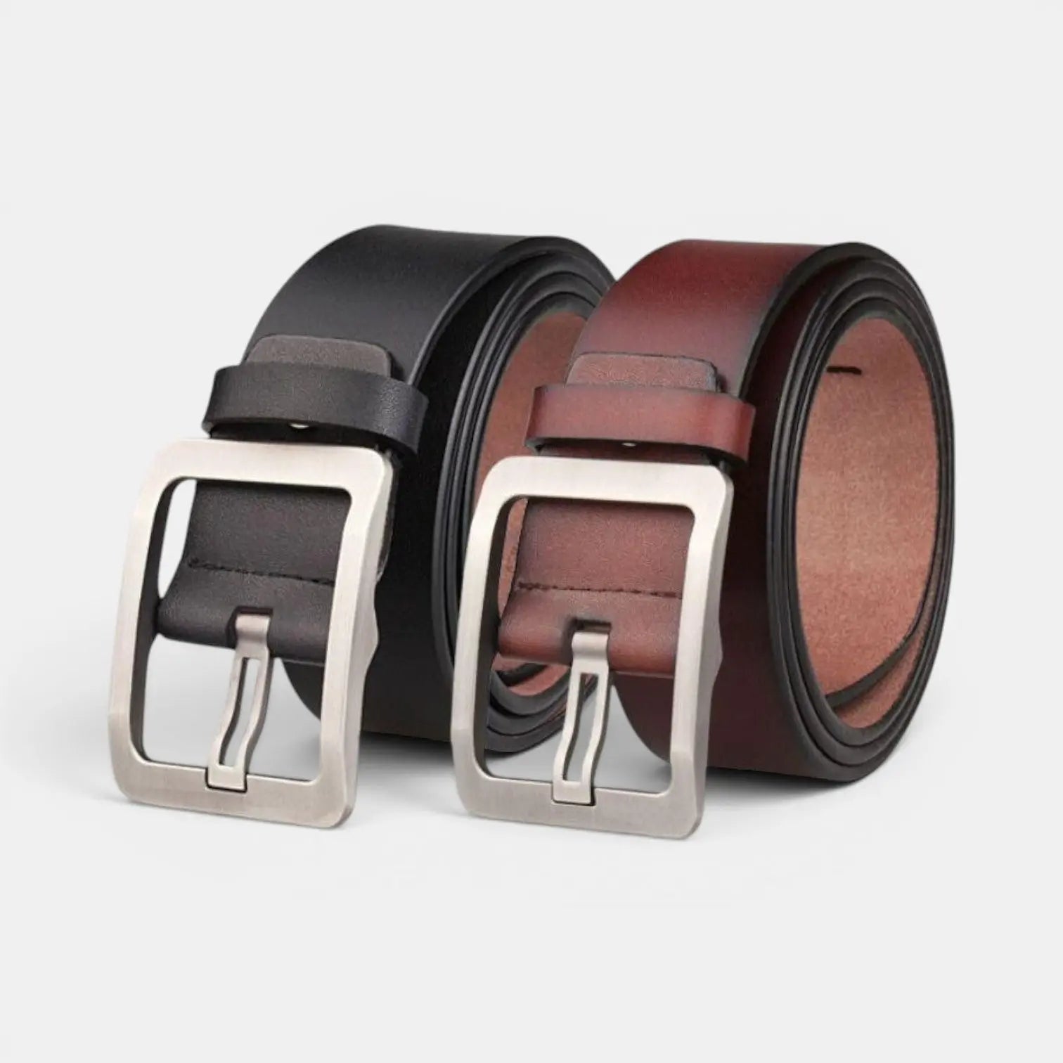 Ceinture en Cuir Lisse Homme Boucle Ardillon Ajourée | Lorjex La Maison de la Ceinture
