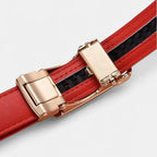 Ceinture Fine Cuir Femme Boucle Automatique Dorée Strass | Orvik La Maison de la Ceinture