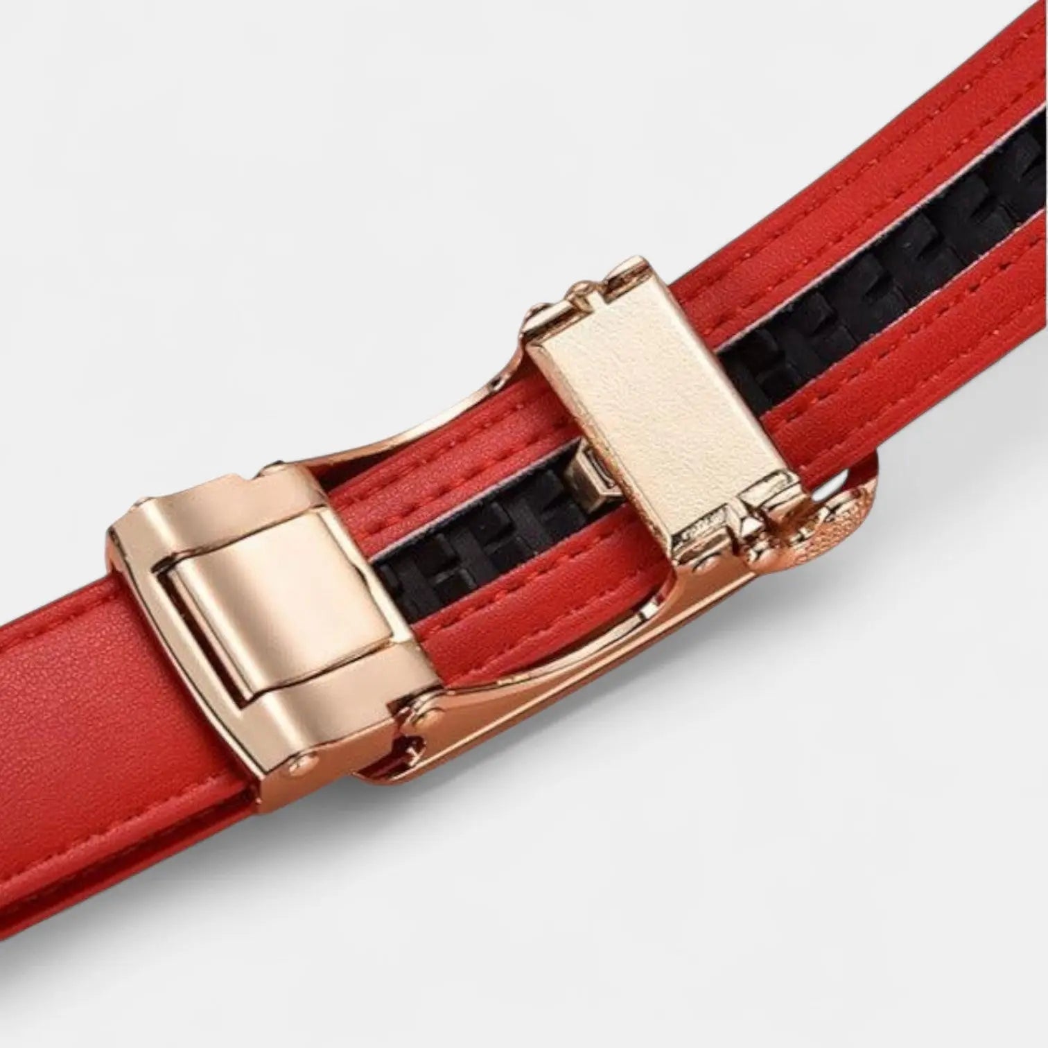 Ceinture Fine Cuir Femme Boucle Automatique Dorée Strass | Orvik La Maison de la Ceinture