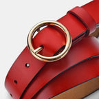 Ceinture Cuir Lisse Fine Boucle Ardillon Ronde Femme | Rondix La Maison de la Ceinture
