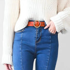 Ceinture Cuir Lisse Fine Boucle Ardillon Ronde Femme | Rondix La Maison de la Ceinture