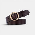 Ceinture Cuir Lisse Fine Boucle Ardillon Ronde Femme | Rondix La Maison de la Ceinture