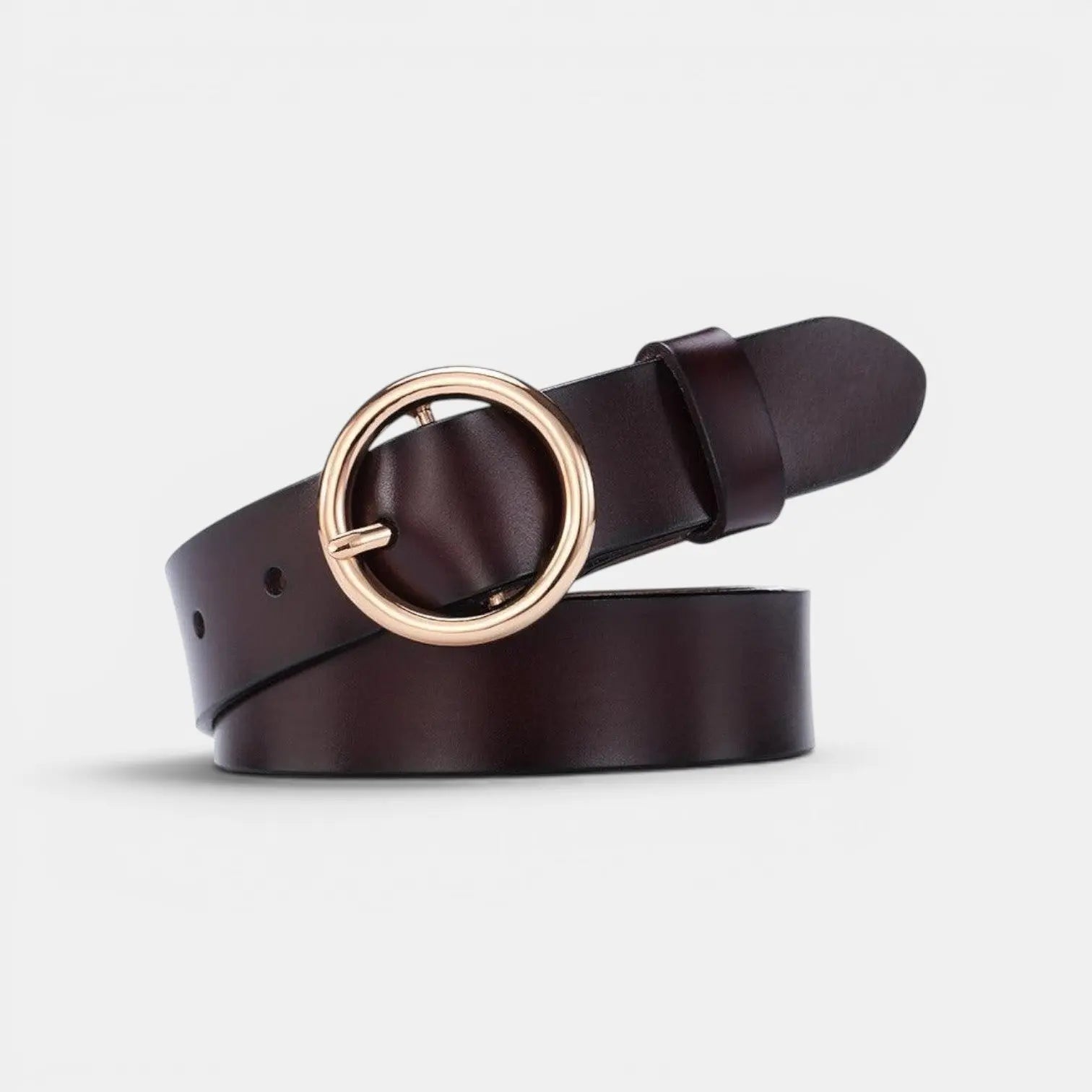 Ceinture Cuir Lisse Fine Boucle Ardillon Ronde Femme | Rondix La Maison de la Ceinture