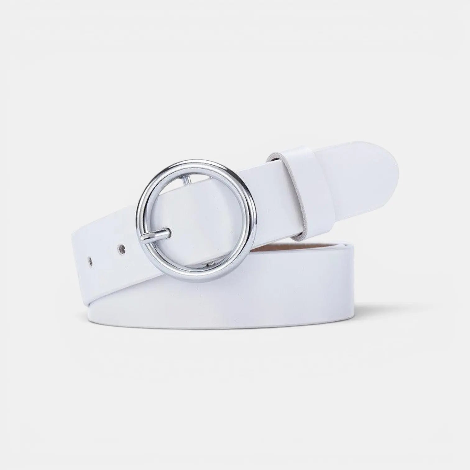Ceinture Cuir Lisse Fine Boucle Ardillon Ronde Femme | Rondix La Maison de la Ceinture