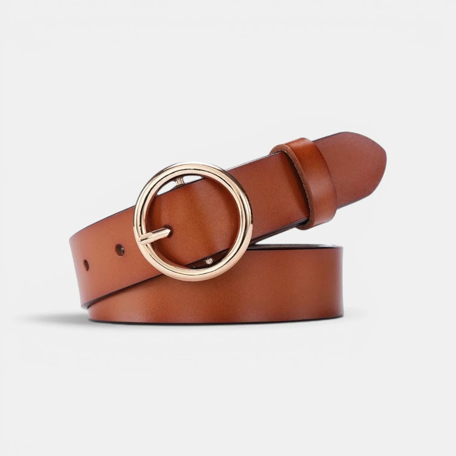 Ceinture Cuir Lisse Fine Boucle Ardillon Ronde Femme | Rondix La Maison de la Ceinture