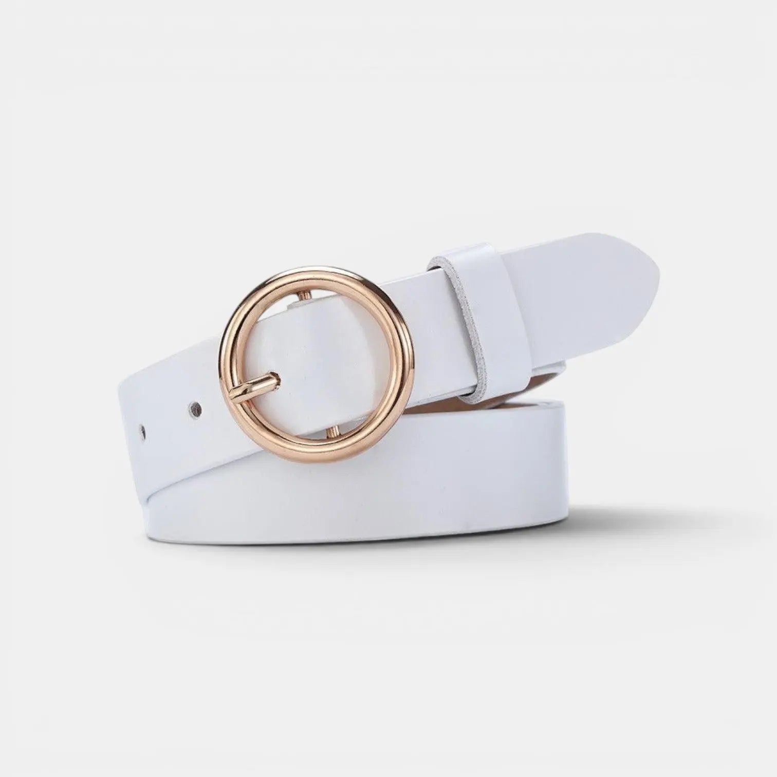 Ceinture Cuir Lisse Fine Boucle Ardillon Ronde Femme | Rondix La Maison de la Ceinture