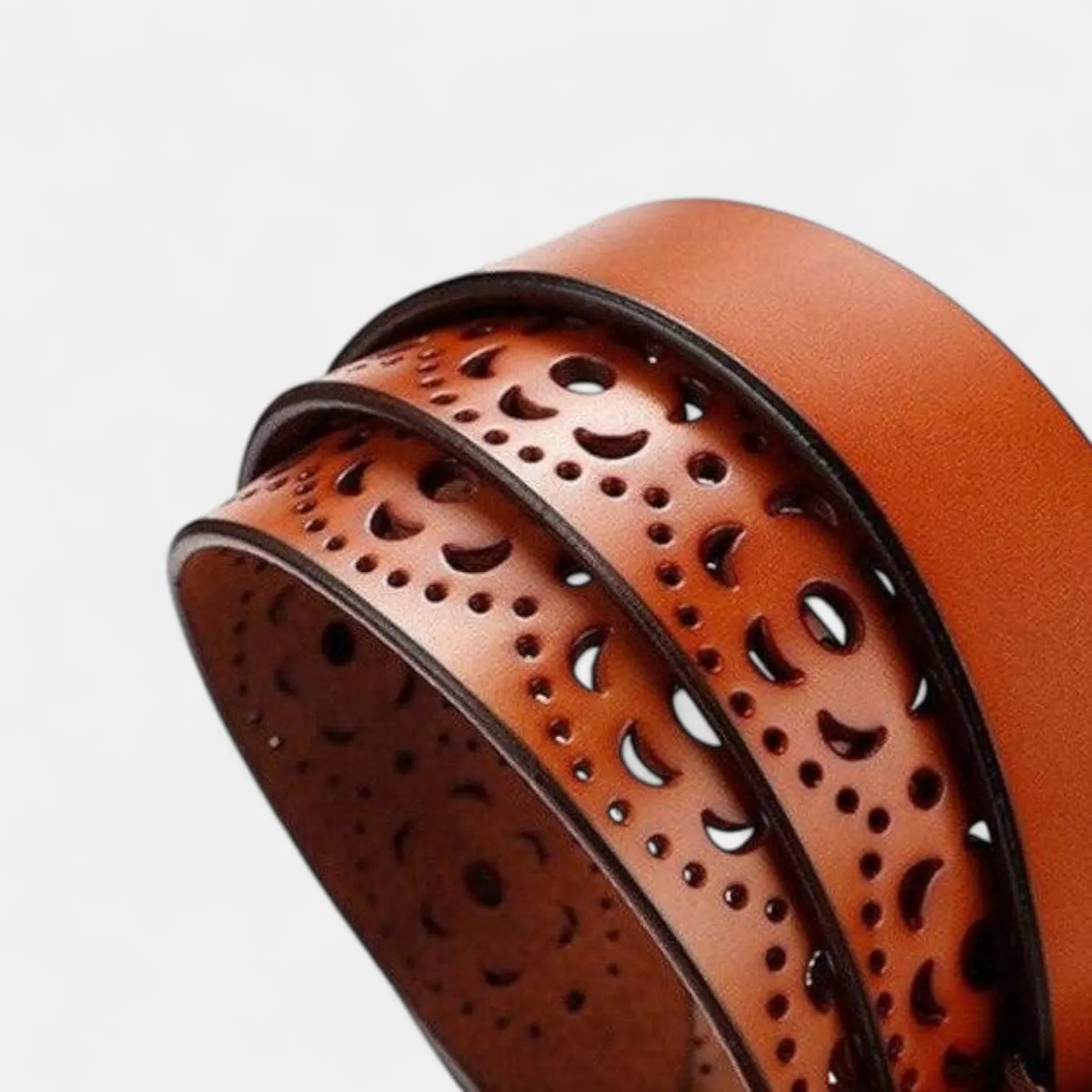 Ceinture Cuir Ajouré Femme Boucle Ardillon Argentée | Corvaj La Maison de la Ceinture