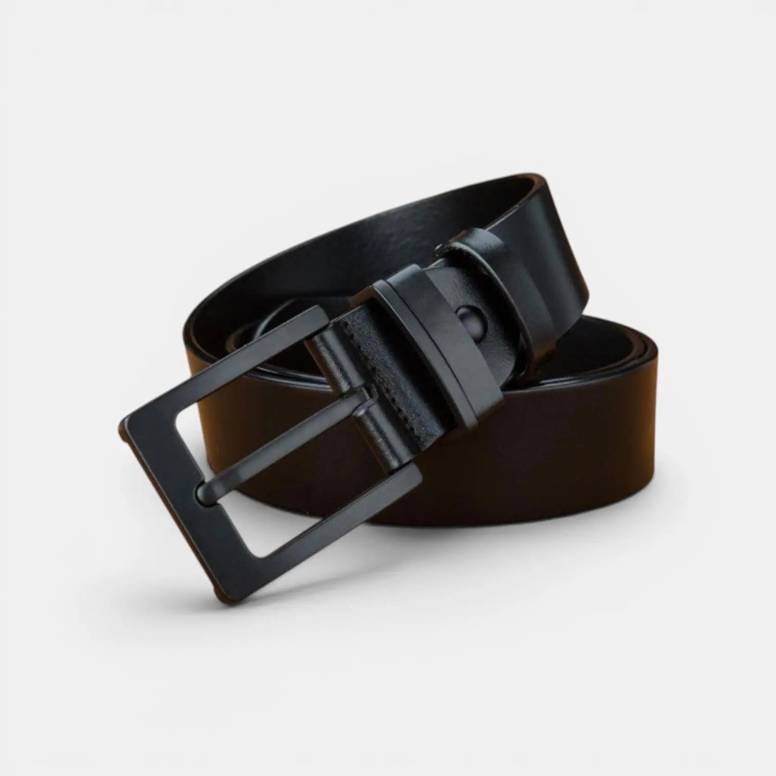 Ceinture Cuir Pleine Fleur Homme Chic Boucle Ardillon Noire | Nolvex La Maison de la Ceinture