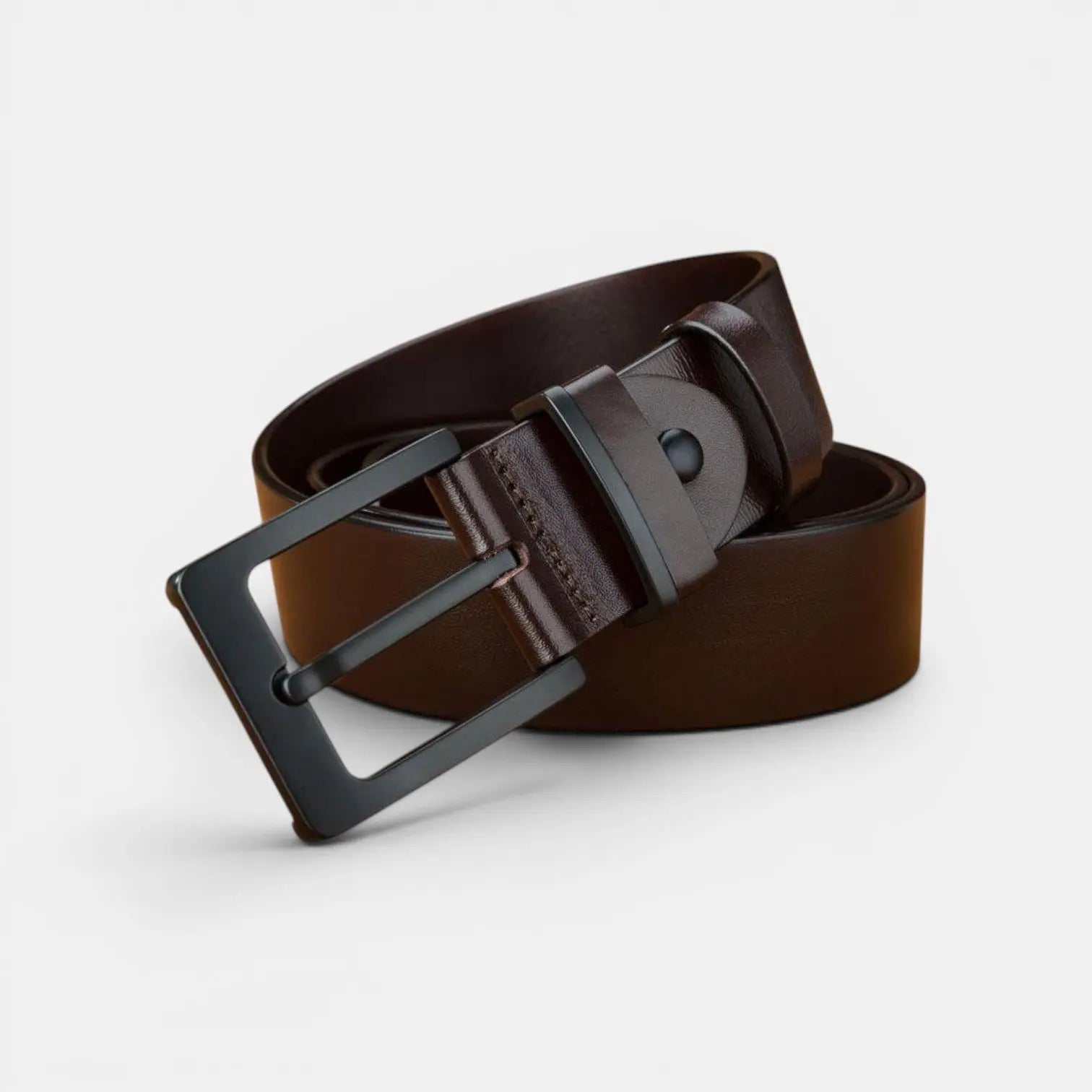 Ceinture Cuir Pleine Fleur Homme Chic Boucle Ardillon Noire | Nolvex La Maison de la Ceinture