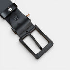 Ceinture Cuir Pleine Fleur Homme Chic Boucle Ardillon Noire | Nolvex La Maison de la Ceinture