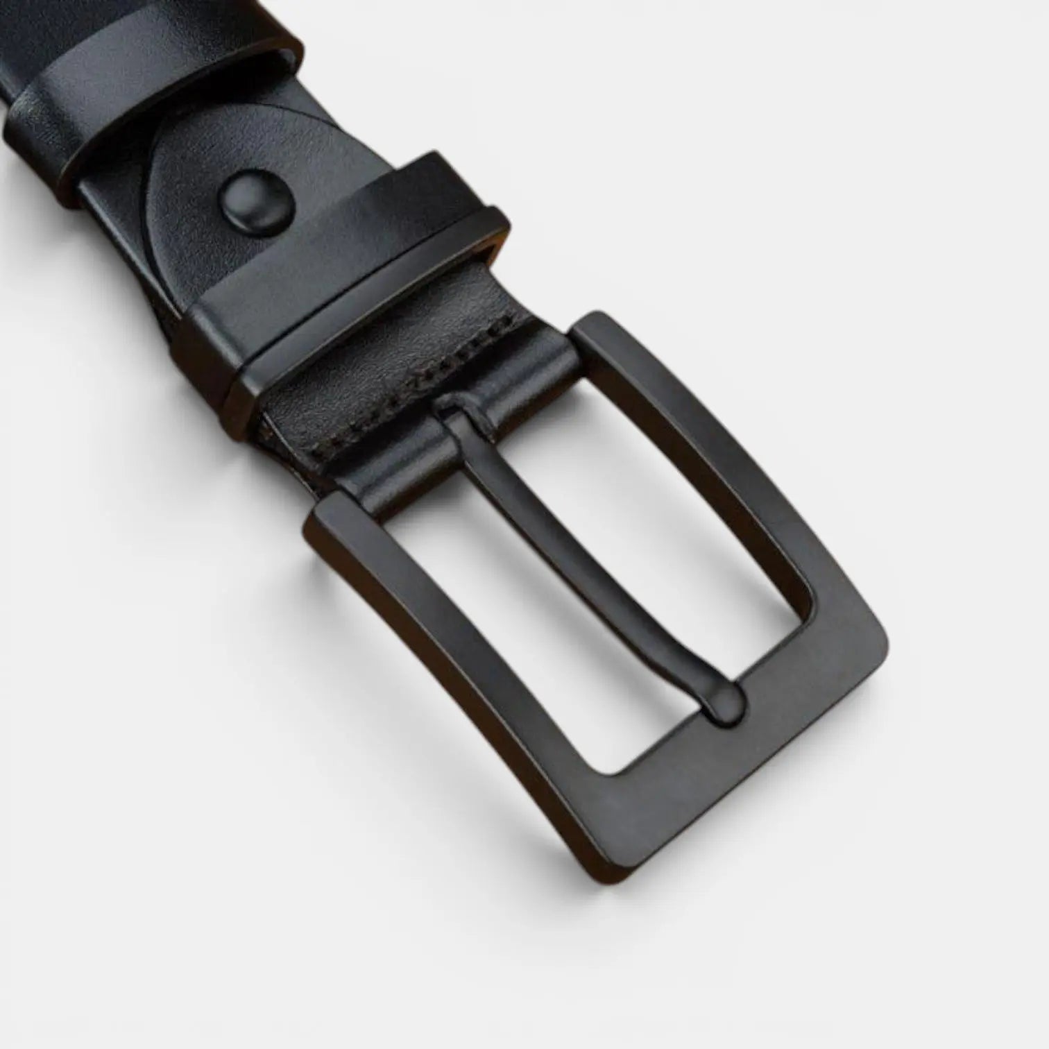 Ceinture Cuir Pleine Fleur Homme Chic Boucle Ardillon Noire | Nolvex La Maison de la Ceinture