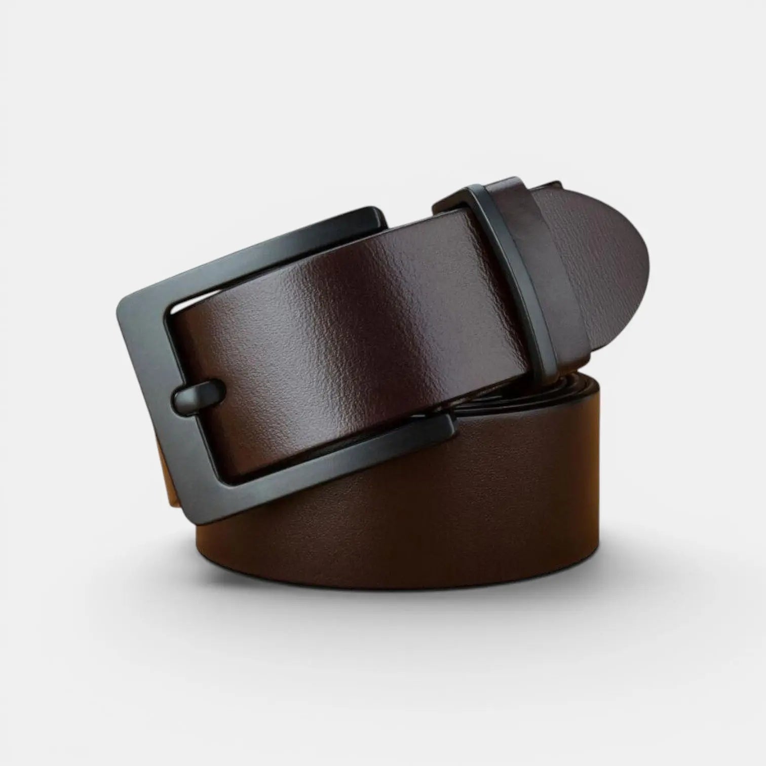 Ceinture Cuir Pleine Fleur Homme Chic Boucle Ardillon Noire | Nolvex La Maison de la Ceinture