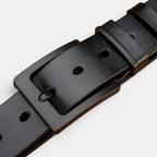 Ceinture Cuir Pleine Fleur Homme Chic Boucle Ardillon Noire | Nolvex La Maison de la Ceinture
