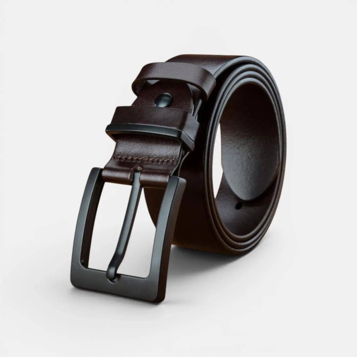 Ceinture Cuir Pleine Fleur Homme Chic Boucle Ardillon Noire | Nolvex La Maison de la Ceinture