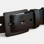 Ceinture Cuir Pleine Fleur Homme Chic Boucle Ardillon Noire | Nolvex La Maison de la Ceinture