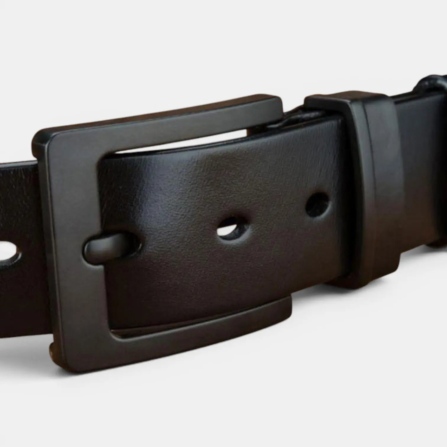 Ceinture Cuir Pleine Fleur Homme Chic Boucle Ardillon Noire | Nolvex La Maison de la Ceinture