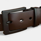 Ceinture Cuir Pleine Fleur Homme Chic Boucle Ardillon Noire | Nolvex La Maison de la Ceinture