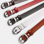 Ceinture Cuir Femme Boucle Arrondie Café | Norvella