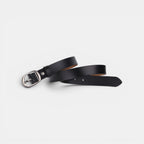 Ceinture Cuir Femme Boucle Arrondie Café | Norvella