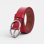 Ceinture Fine Cuir Lisse Boucle Arrondie Vintage Femme | Cravix La Maison de la Ceinture