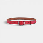 Ceinture Fine Cuir Lisse Boucle Arrondie Vintage Femme | Cravix La Maison de la Ceinture