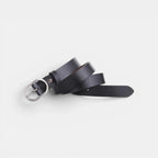Ceinture Fine Cuir Lisse Boucle Arrondie Vintage Femme | Cravix La Maison de la Ceinture