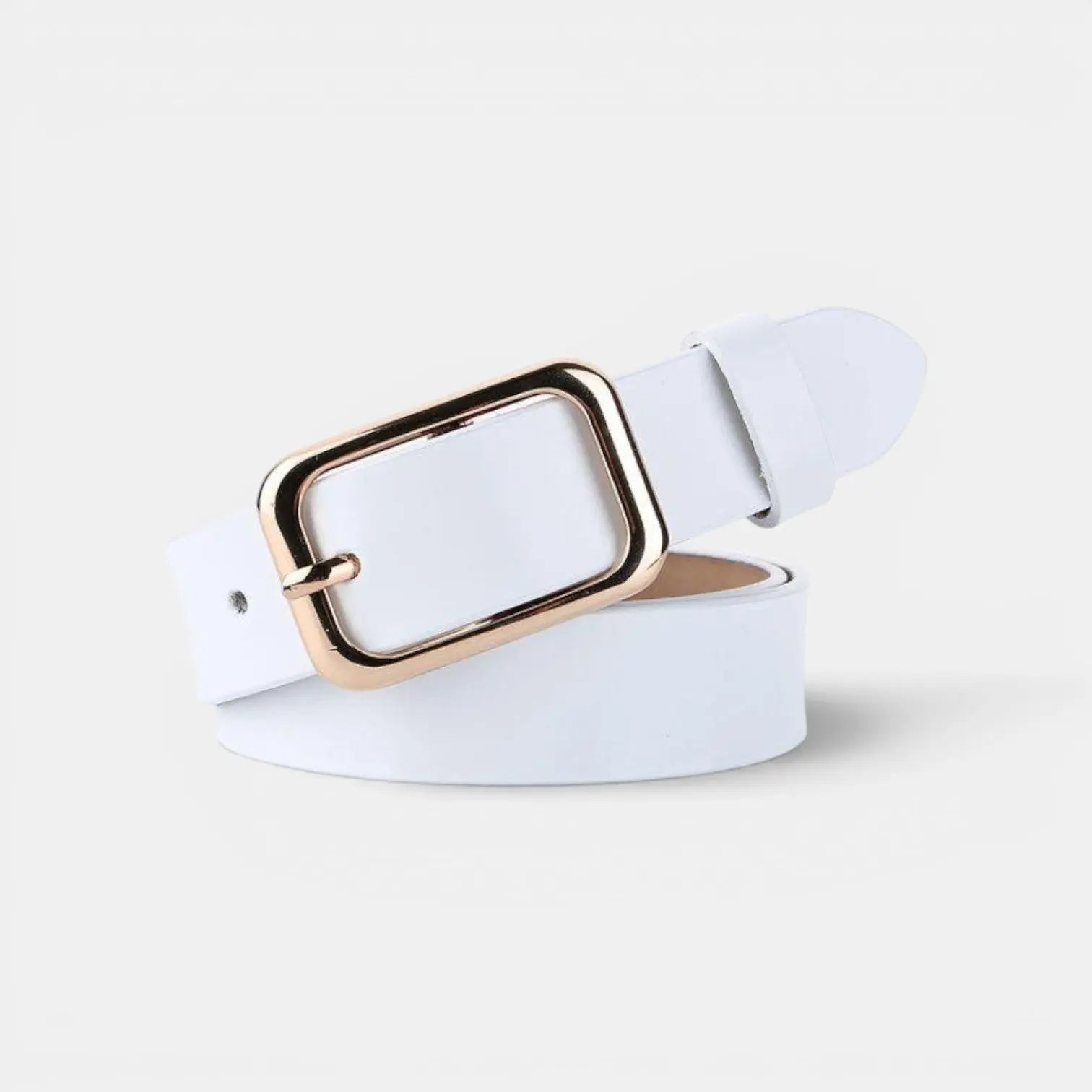 Ceinture Fine Cuir Lisse Femme Boucle Arrondie Dorée | Sorvel La Maison de la Ceinture