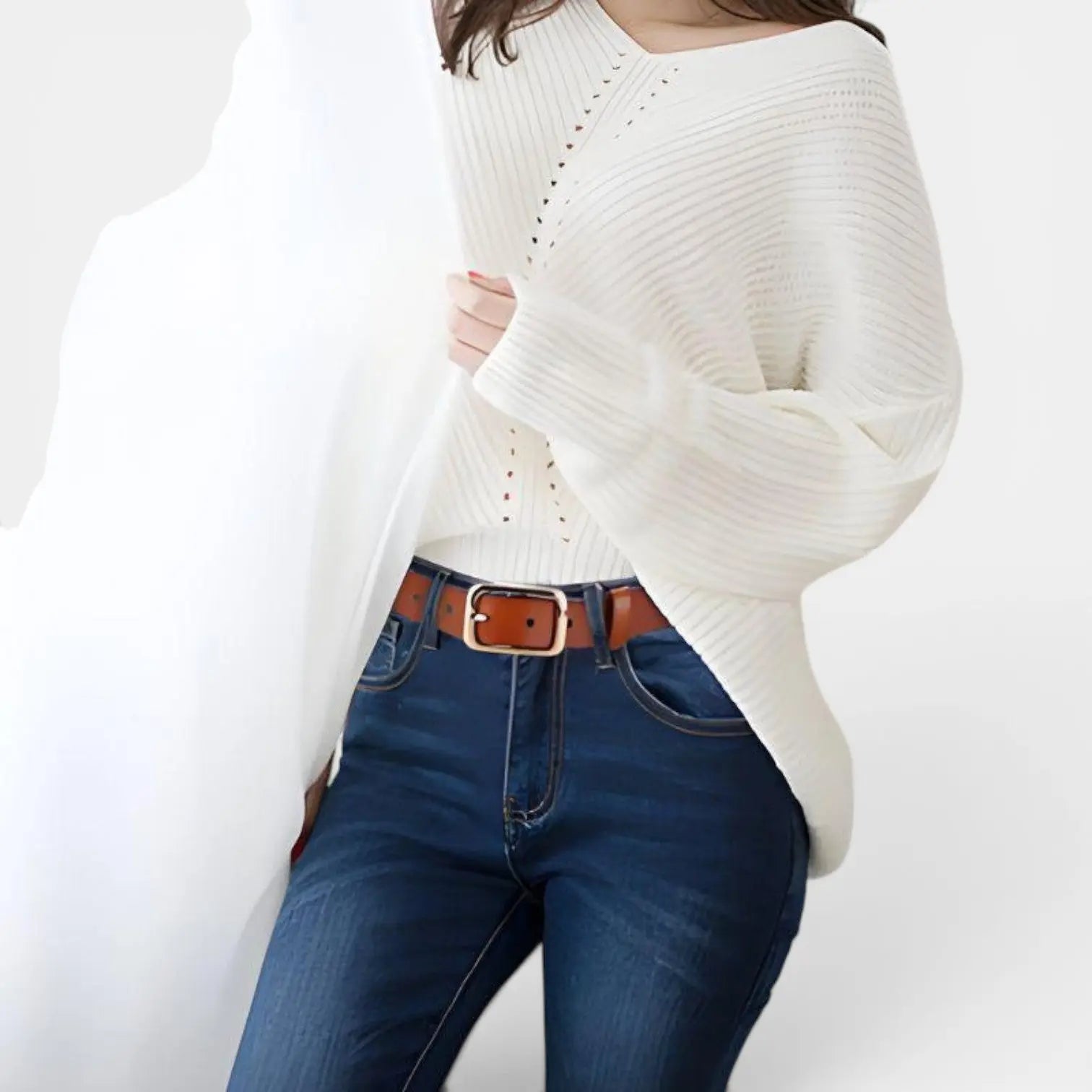 Ceinture Fine Cuir Lisse Femme Boucle Arrondie Dorée | Sorvel La Maison de la Ceinture
