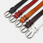 Ceinture Cuir Femme Boucle Étoile Argentée Marron | Nalvie