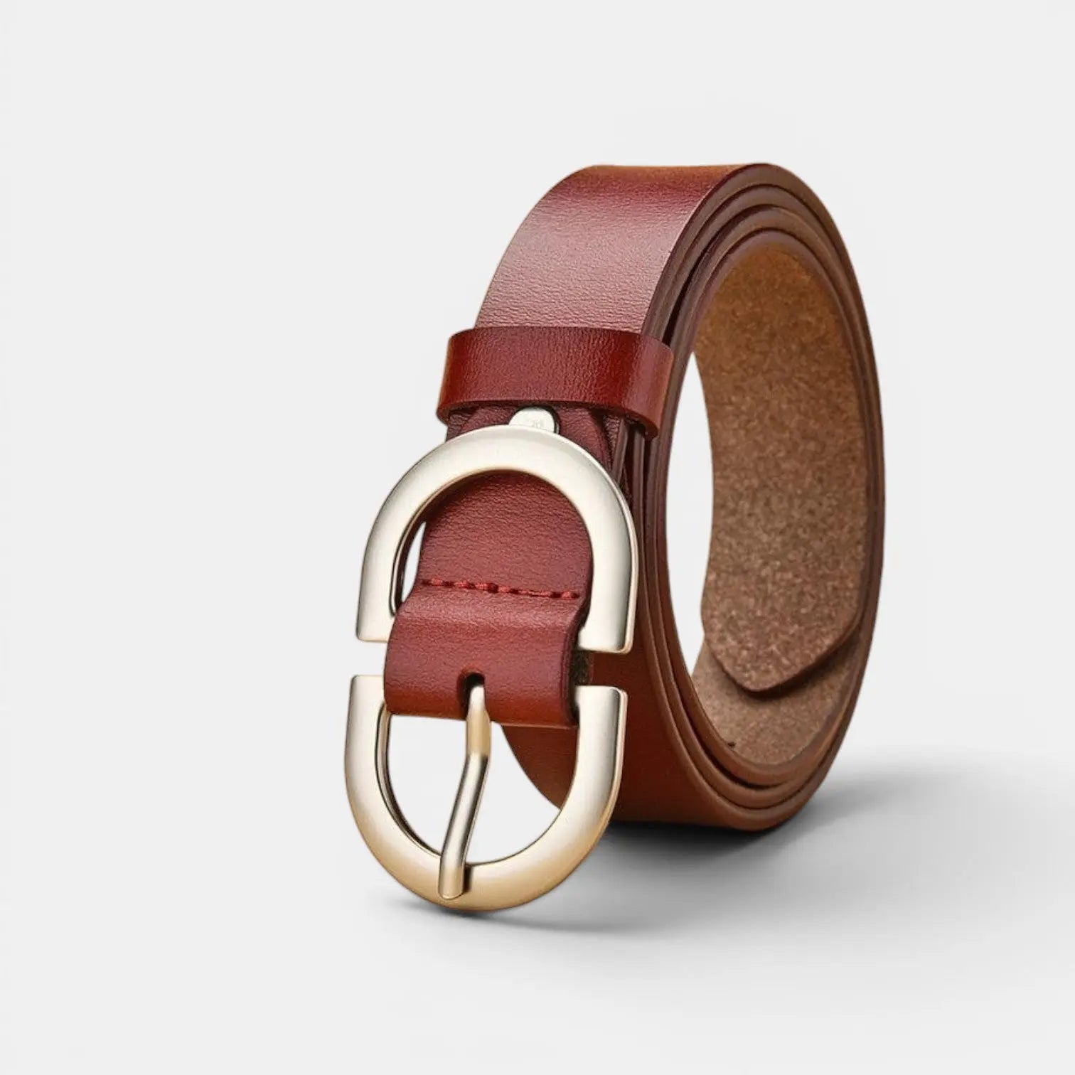 Ceinture Cuir Lisse Fine Boucle Ardillon Ovale Femme | Lovar La Maison de la Ceinture