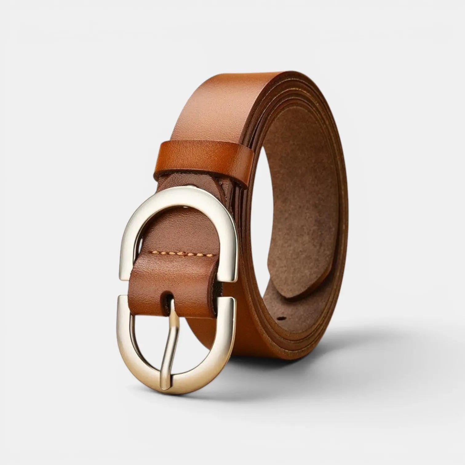Ceinture Cuir Lisse Fine Boucle Ardillon Ovale Femme | Lovar La Maison de la Ceinture