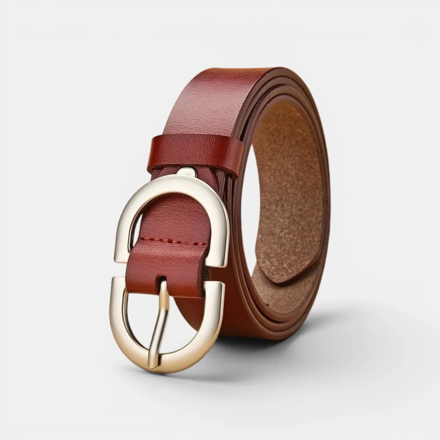 Ceinture Cuir Lisse Fine Boucle Ardillon Ovale Femme | Lovar La Maison de la Ceinture