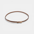Ceinture Cuir Femme Fine Boucle Dorée Noire | Vezaline