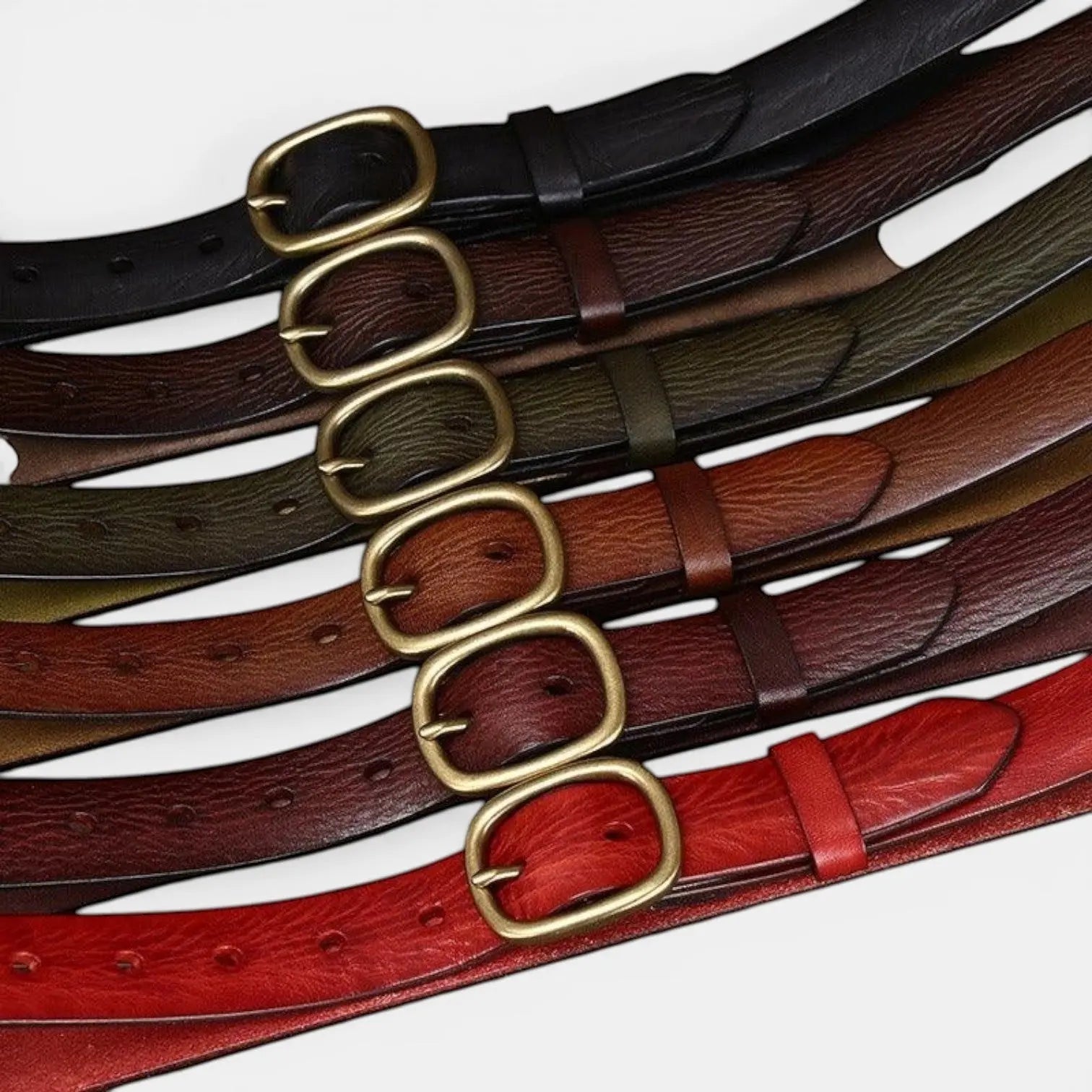 Ceinture Fine Cuir Pleine Fleur Femme Aspect Vieilli | Valnex La Maison de la Ceinture