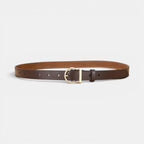 Ceinture Fine Cuir Lisse Femme Boucle Arrondie Dorée | Ornex La Maison de la Ceinture