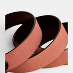 Ceinture Cuir Lisse Fine Boucle Carrée Dorée Femme | Carvelx La Maison de la Ceinture