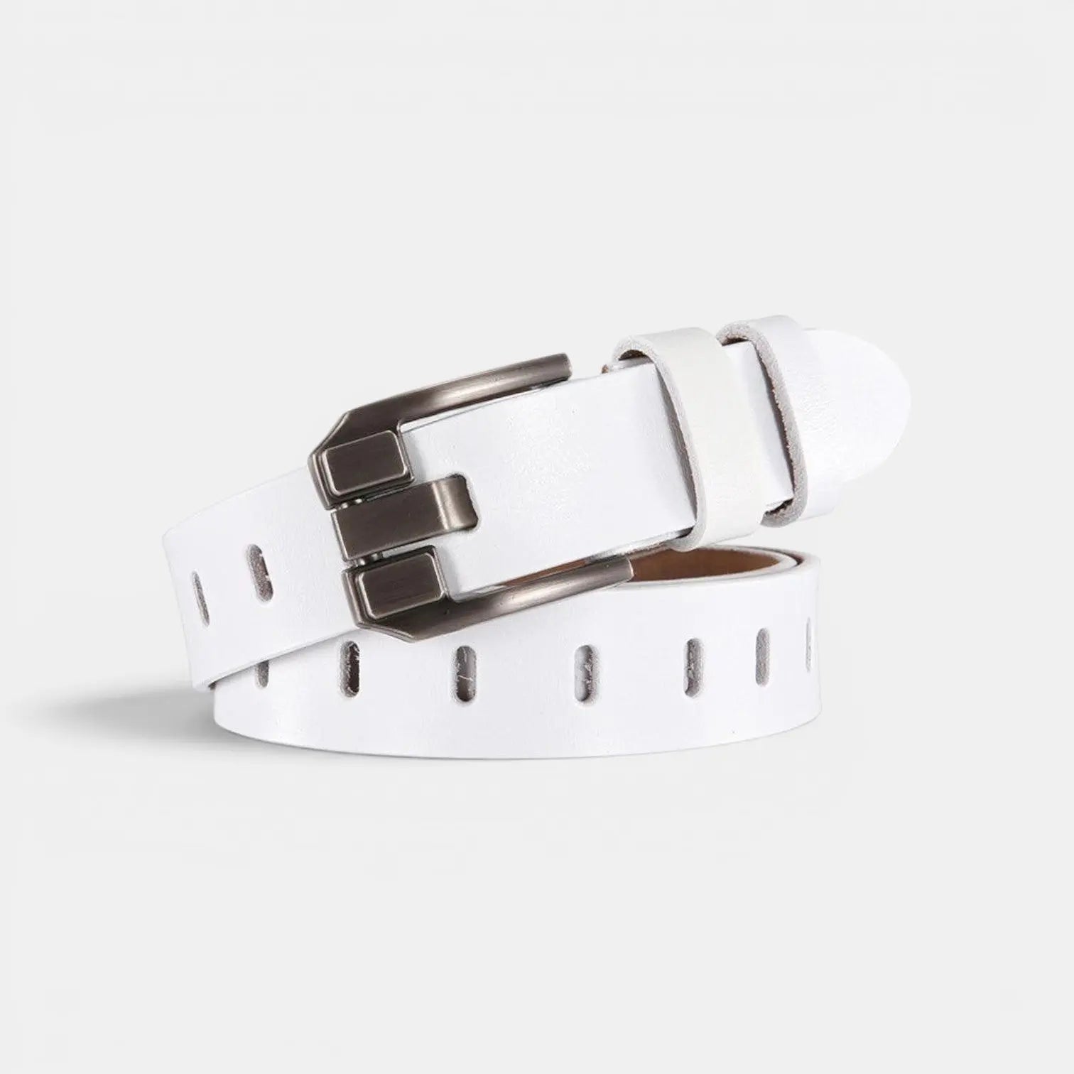 Ceinture Cuir Lisse Femme Boucle Rectangulaire Ardillon | Rolvex La Maison de la Ceinture