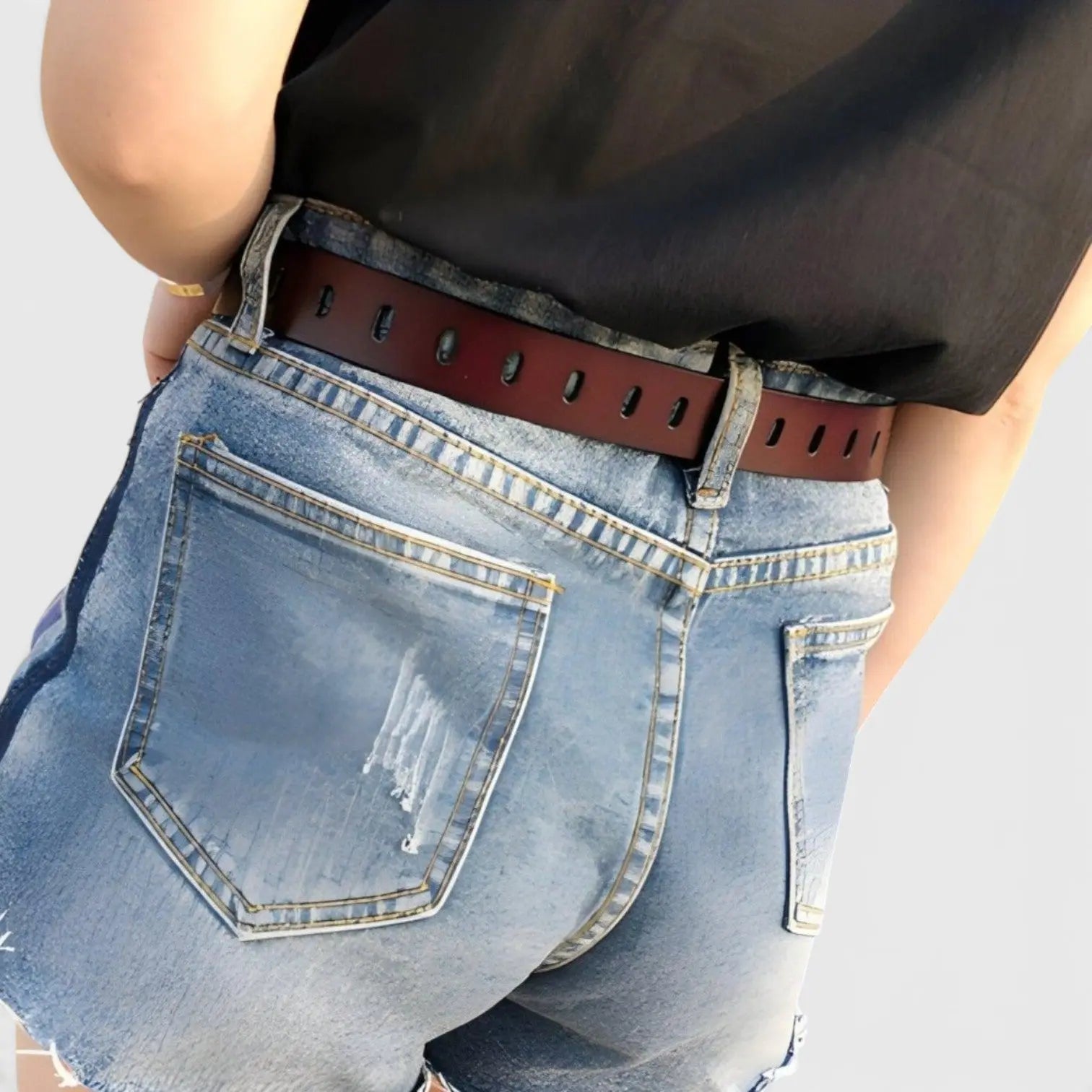 Ceinture Cuir Lisse Femme Boucle Rectangulaire Ardillon | Rolvex La Maison de la Ceinture
