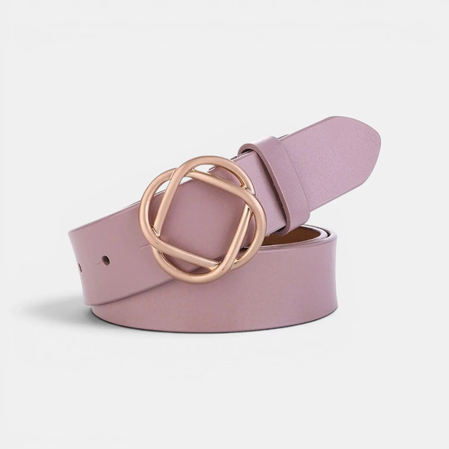 Ceinture Cuir Lisse Boucle Clip Dorée Arrondie Femme | Clivox La Maison de la Ceinture