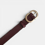 Ceinture Cuir Lisse Femme Boucle Ovale Dorée Ardillon | Fenora La Maison de la Ceinture