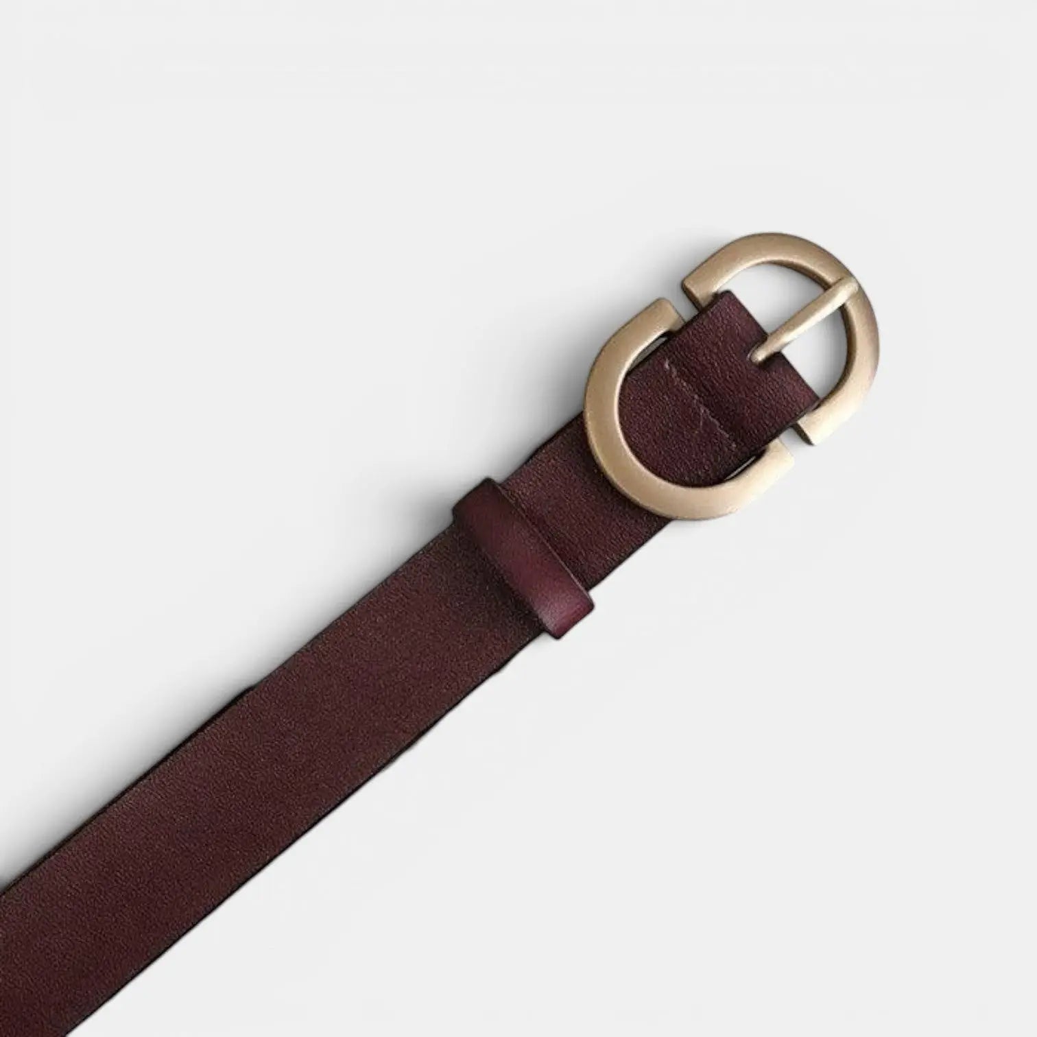 Ceinture Cuir Lisse Femme Boucle Ovale Dorée Ardillon | Fenora La Maison de la Ceinture