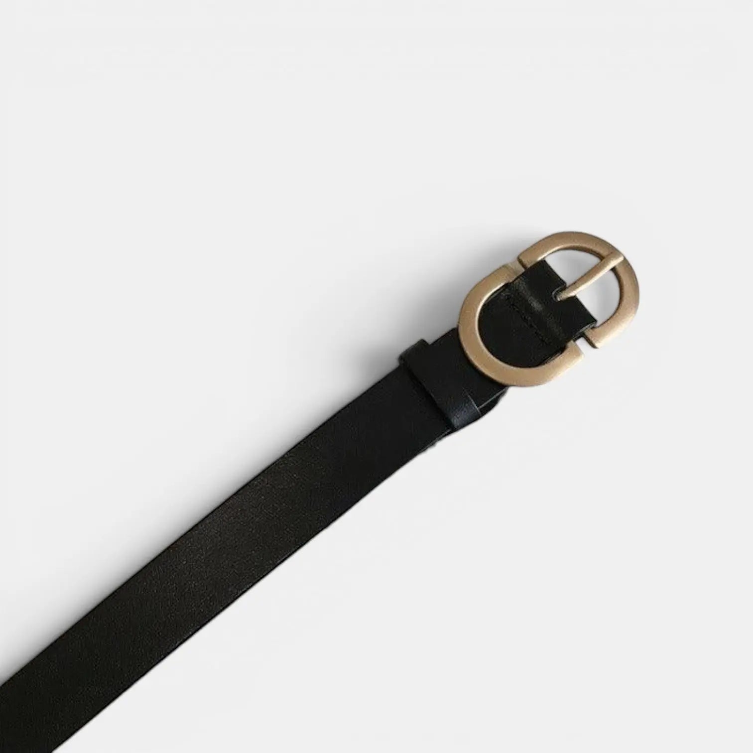 Ceinture Cuir Lisse Femme Boucle Ovale Dorée Ardillon | Fenora La Maison de la Ceinture