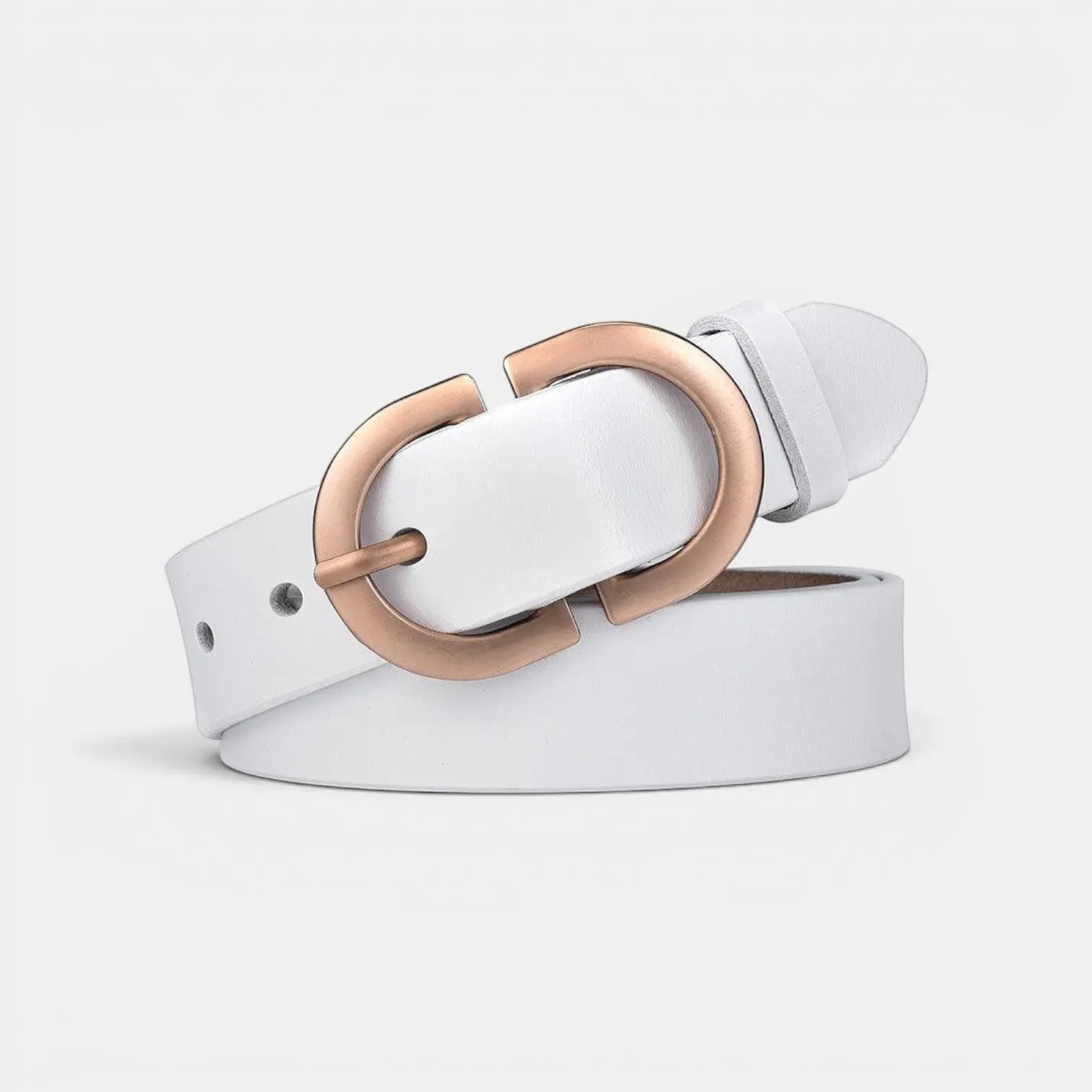 Ceinture Cuir Lisse Femme Boucle Ovale Dorée Ardillon | Fenora La Maison de la Ceinture