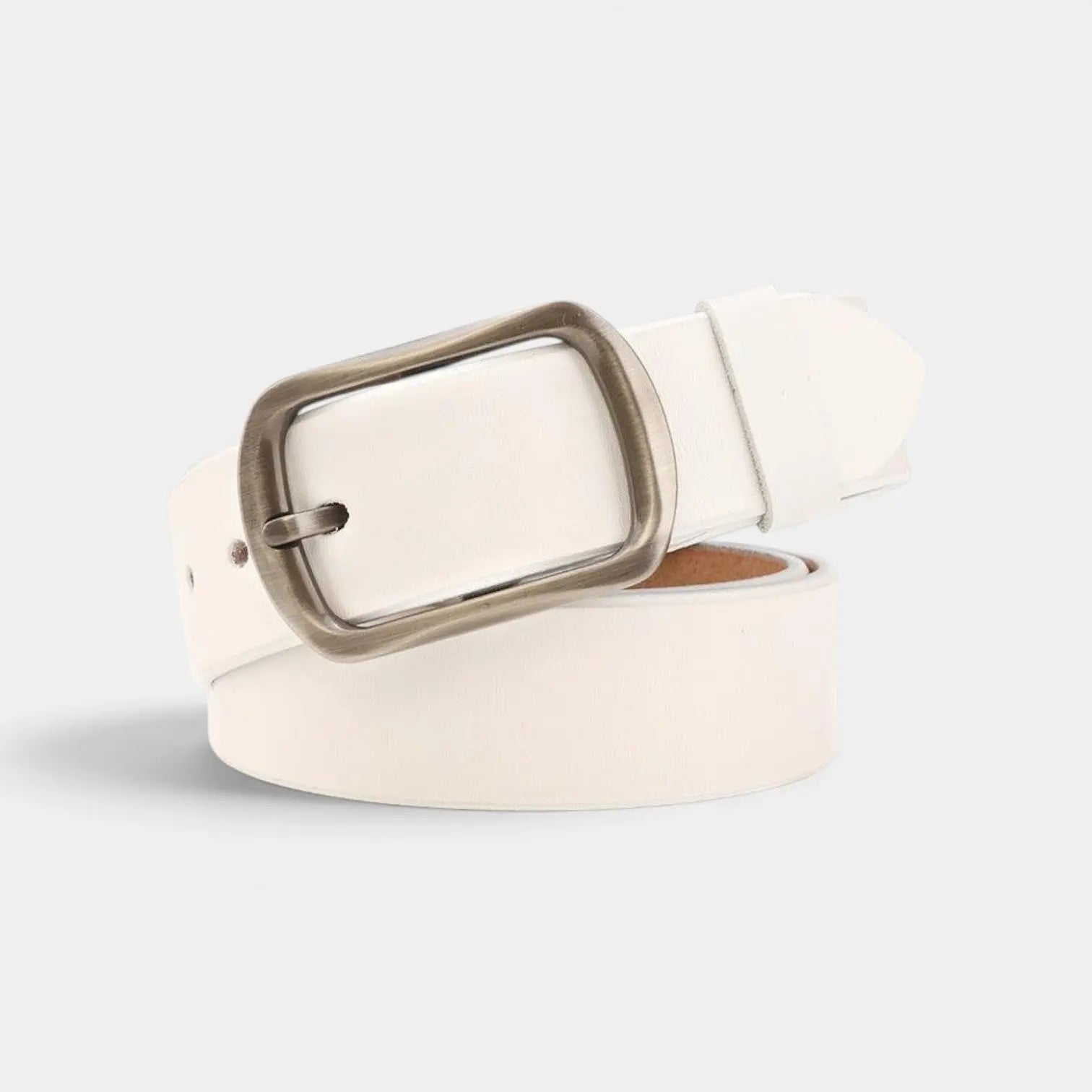 Ceinture en Cuir Lisse Boucle Ardillon Arrondie Femme | Arlica La Maison de la Ceinture