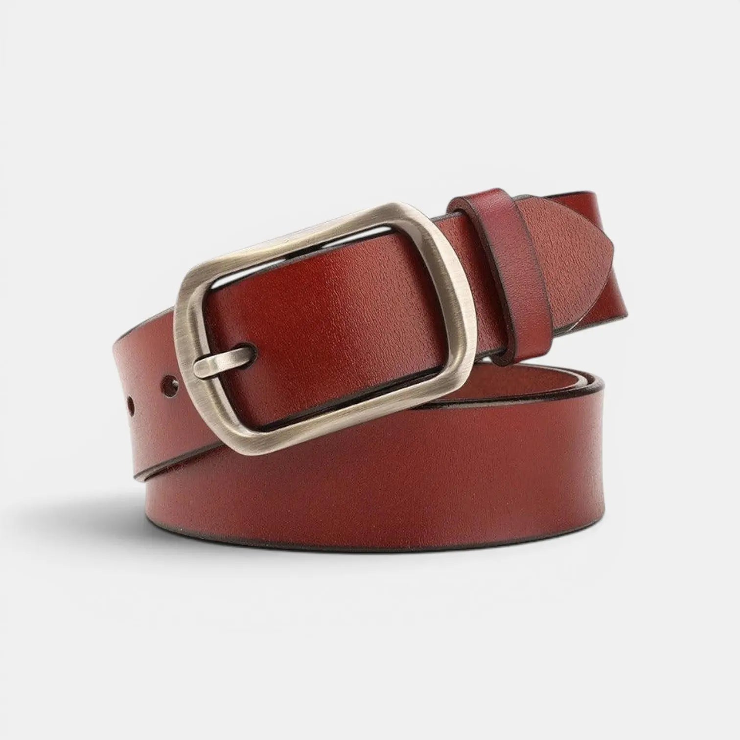 Ceinture en Cuir Lisse Boucle Ardillon Arrondie Femme | Arlica La Maison de la Ceinture