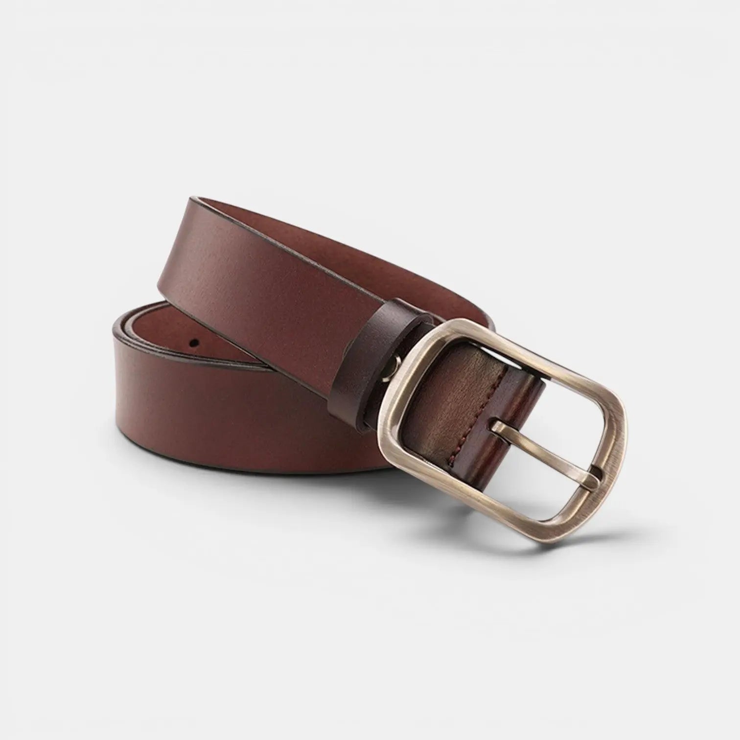 Ceinture en Cuir Lisse Boucle Ardillon Arrondie Femme | Arlica La Maison de la Ceinture