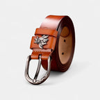 Ceinture Cuir Femme Fine Boucle Ardillon Décorée Feuillage | Selvax La Maison de la Ceinture